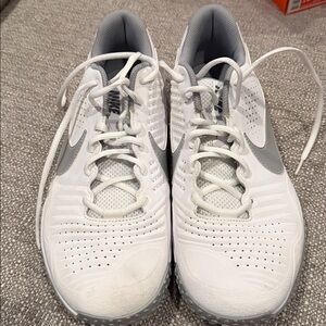 Nike Black and White Alpha Huarache Elite 3 Turf Shoes